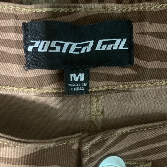 Poster Girl Brown Swirl Print Wide Leg Pants Retro 70s Statement Jeans Size Med - Picture 5 of 9